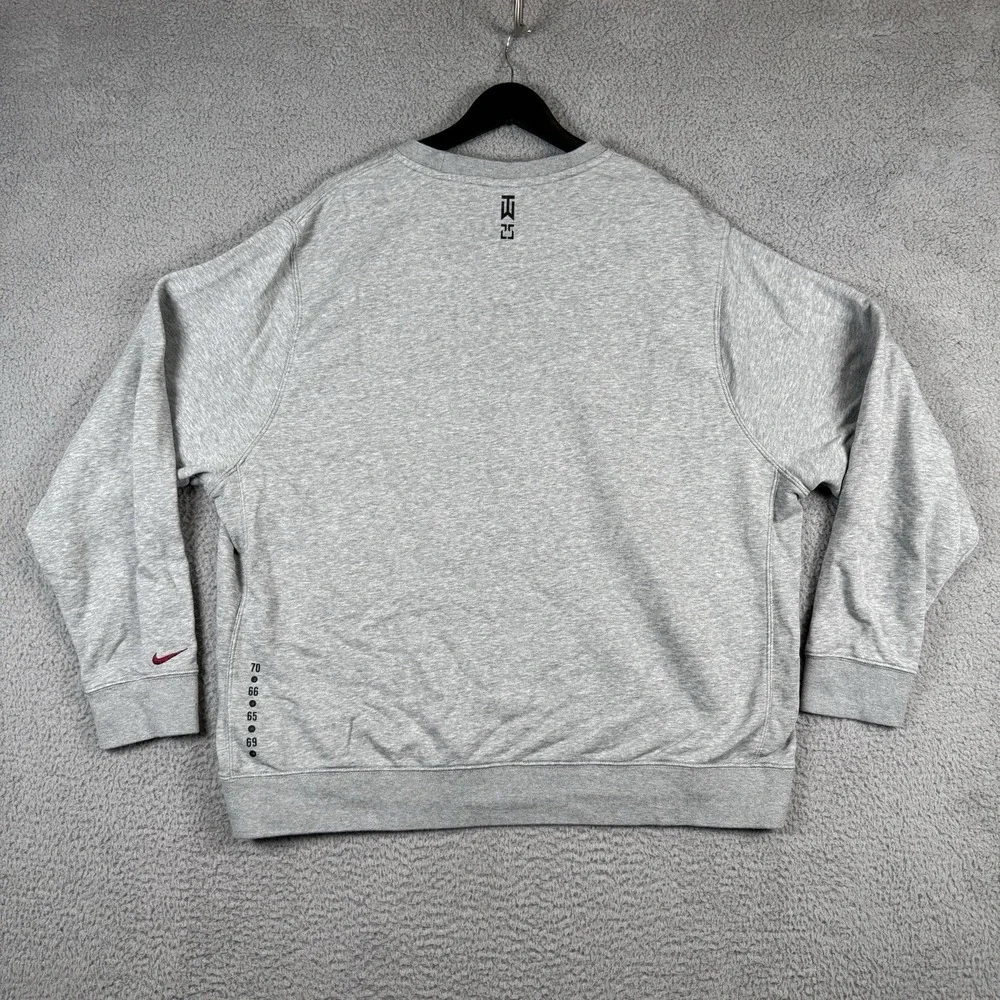 Nike Tiger Woods 25th Anniversary Mens XXL Gray Crew Golf Sweatshirt DJ9919-063